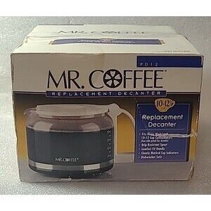 New Mr. Coffee PD12 Replacement Decanter 10-12 Cup Coffeemakers Dishwasher Safe